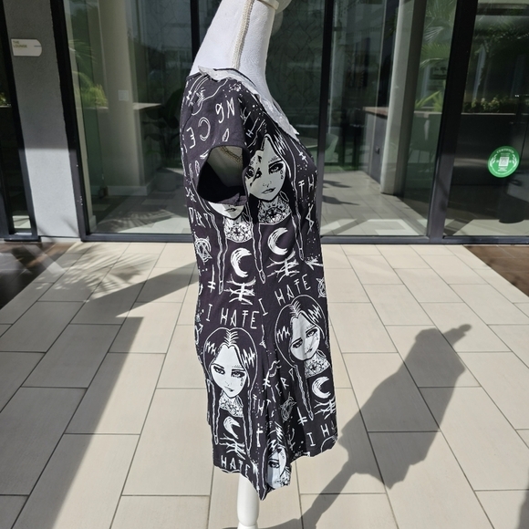 Rat Baby ✦ Occult Gothic Dress ✦ “I Hate Everything” Statement Print XL Rare HTF - Picture 7 of 17